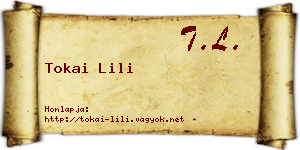 Tokai Lili névjegykártya